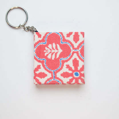 Pink Floral keychain diary product view