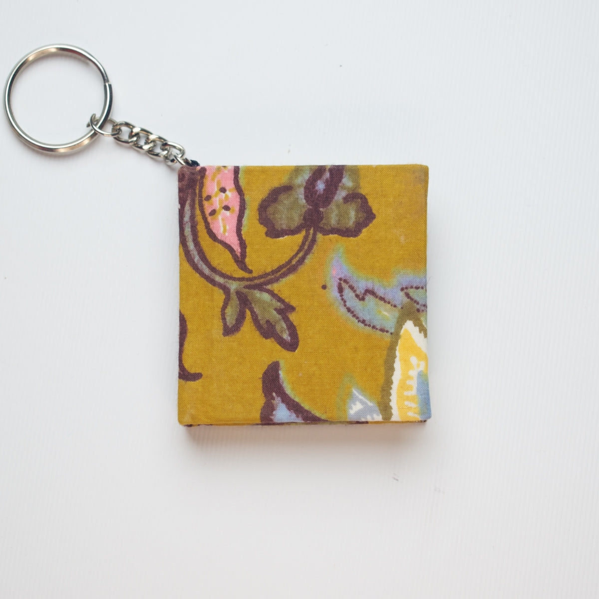Yellow Floral keychain diary product view