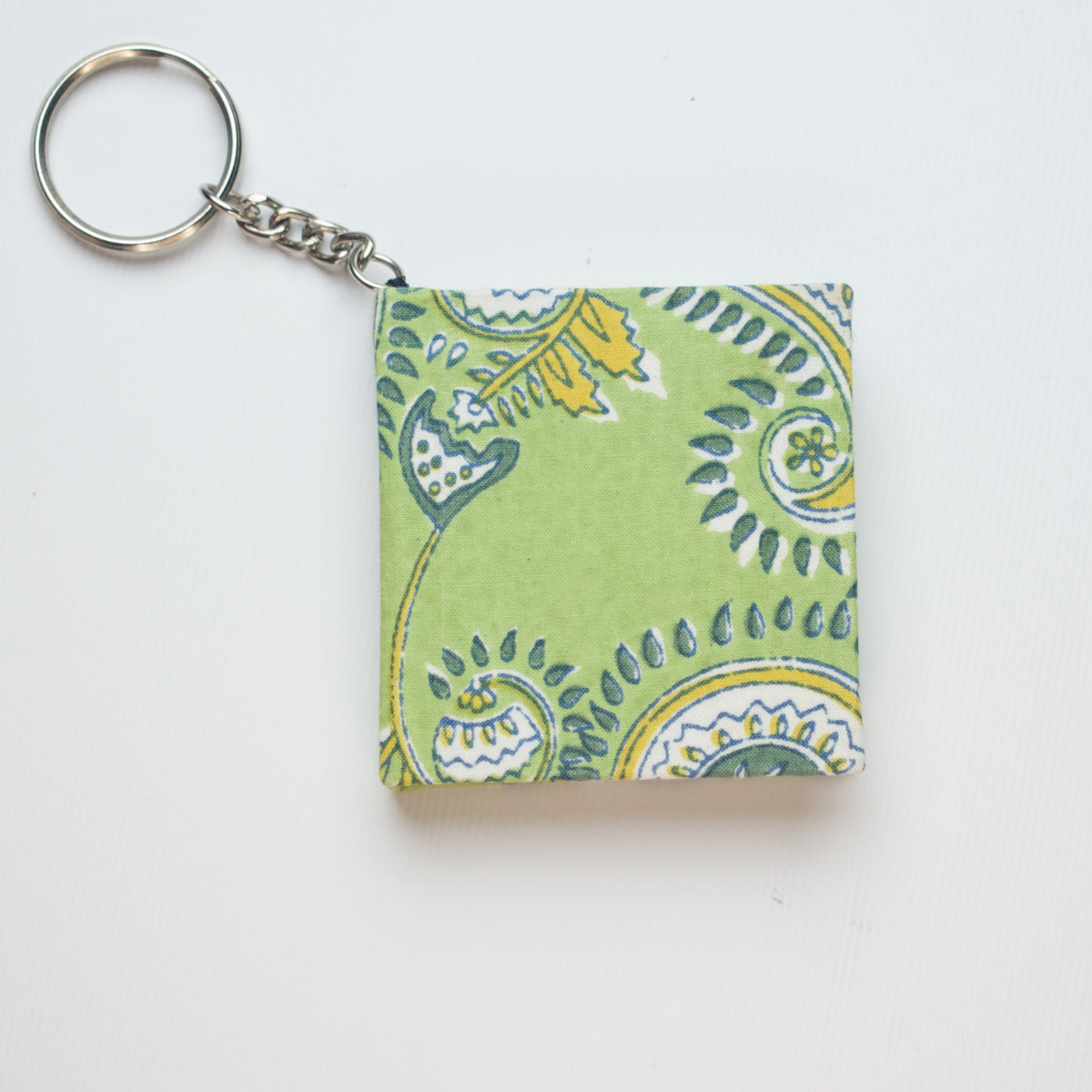Green Paisley keychain diary product view
