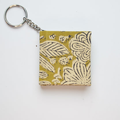 Green Floral keychain diary product view