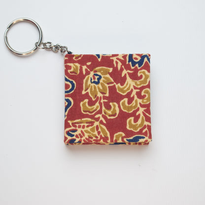 Red Floral keychain diary product view