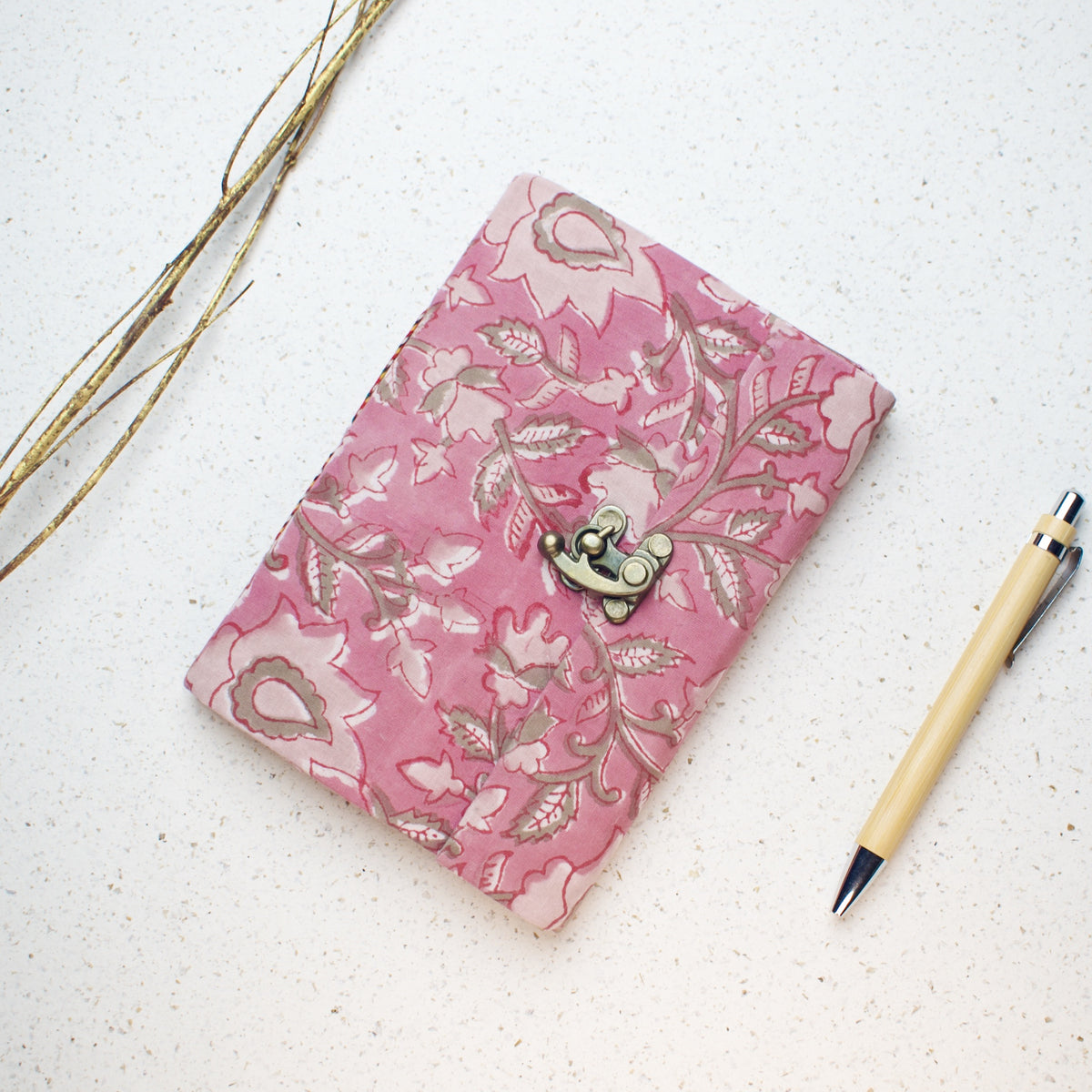Pink Floral lock diary