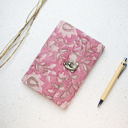 Pink Floral lock diary