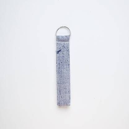 Blue Woven keyring detail view