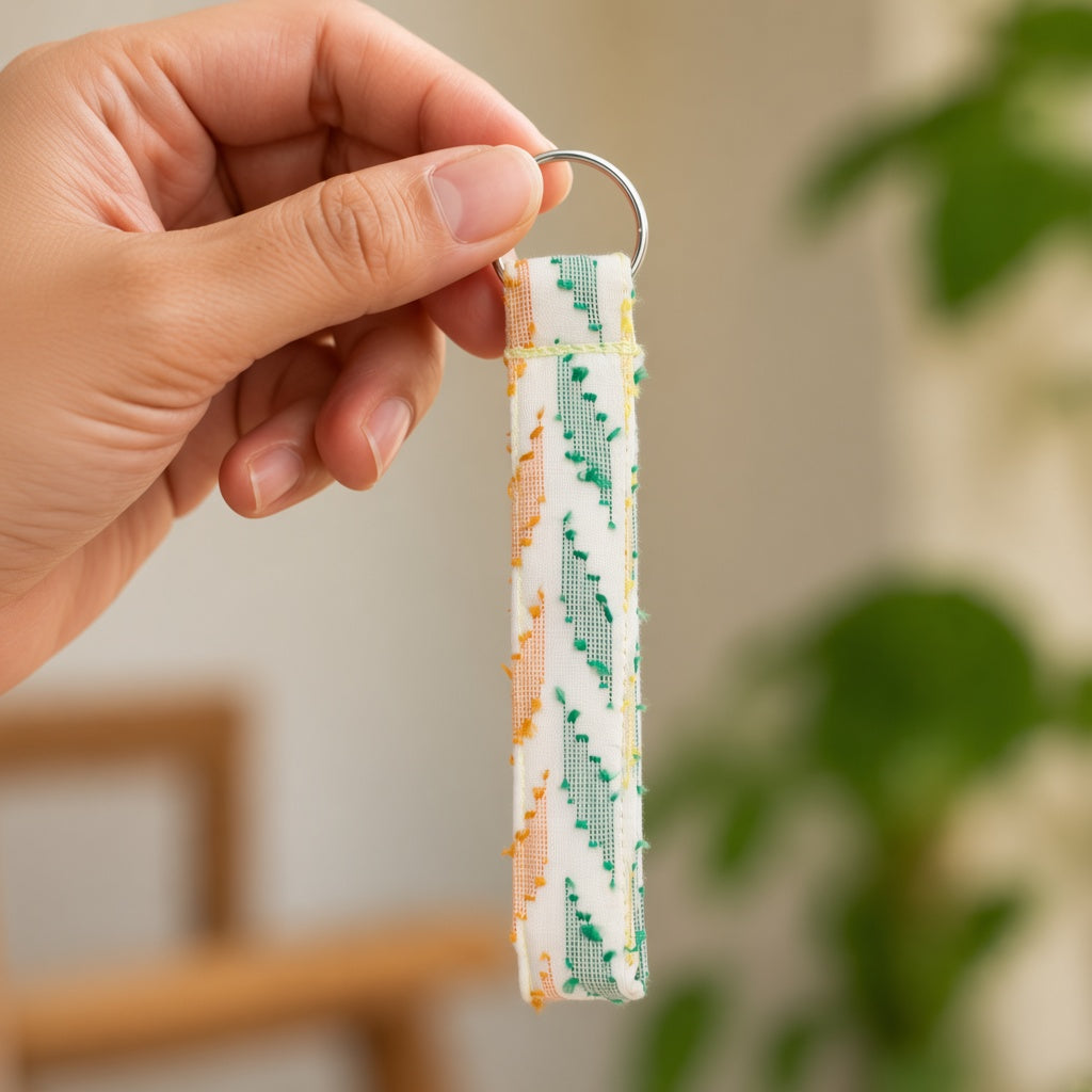 Multi Stitch keyring styled flatlay
