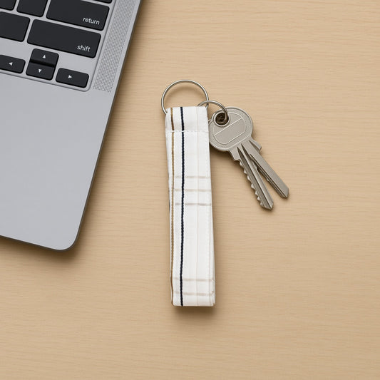 Beige Stripe keyring product view