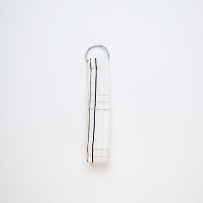 Beige Stripe keyring detail view