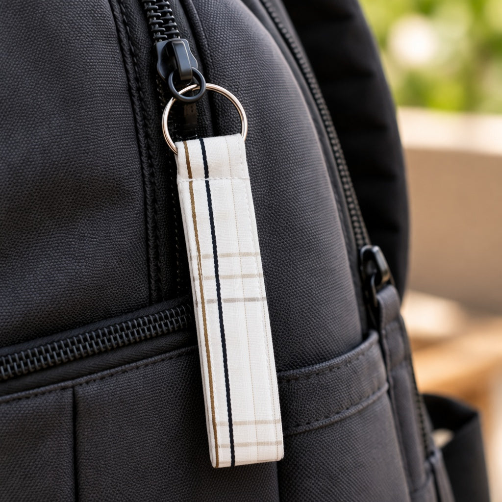 Beige Stripe keyring product view