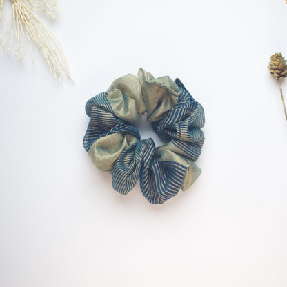 Blue Striped scrunchie product view