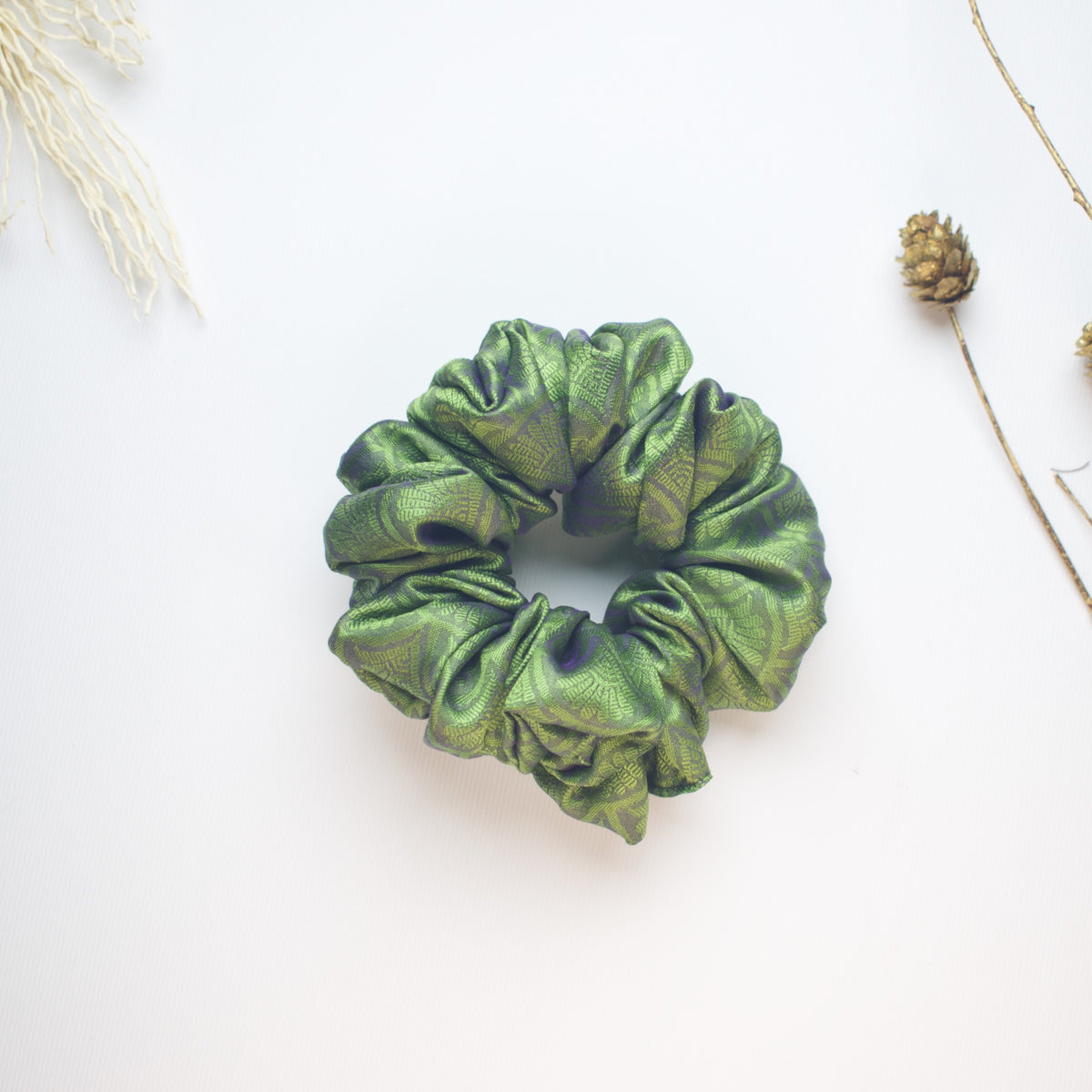 Green Abstract scrunchie product view