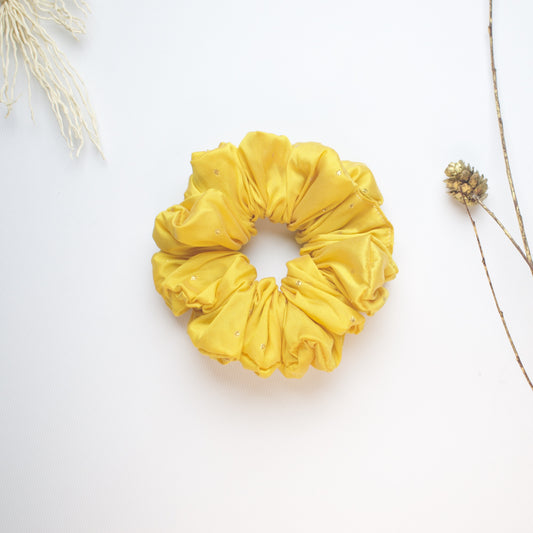 Yellow Embellished scrunchie product view