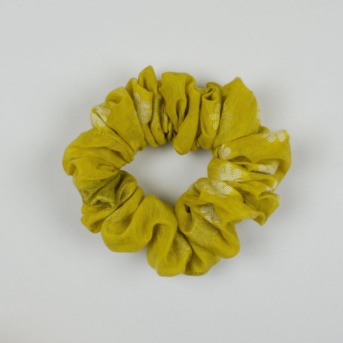 Green Textured scrunchie product view