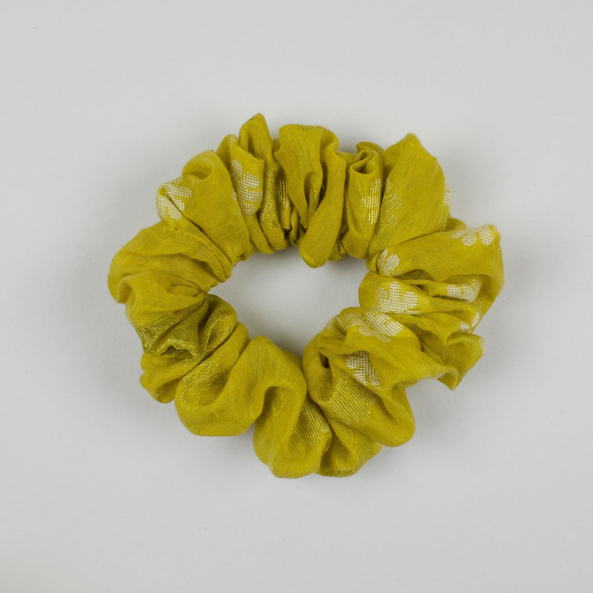 Green Textured scrunchie product view