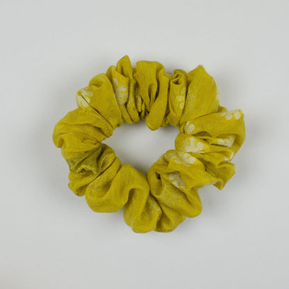 Green Textured scrunchie product view