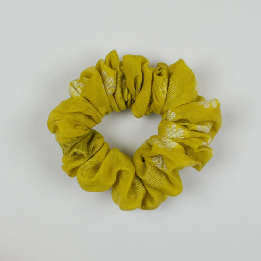 Green Textured scrunchie product view