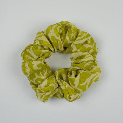 Green Abstract Print scrunchie product view