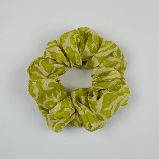 Green Abstract Print scrunchie product view