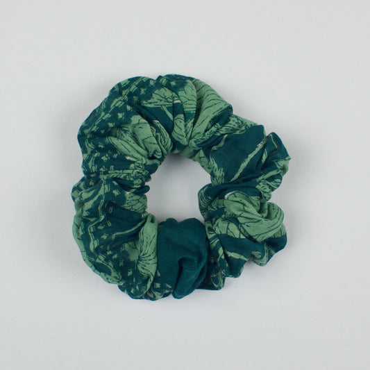 Green Abstract scrunchie product view