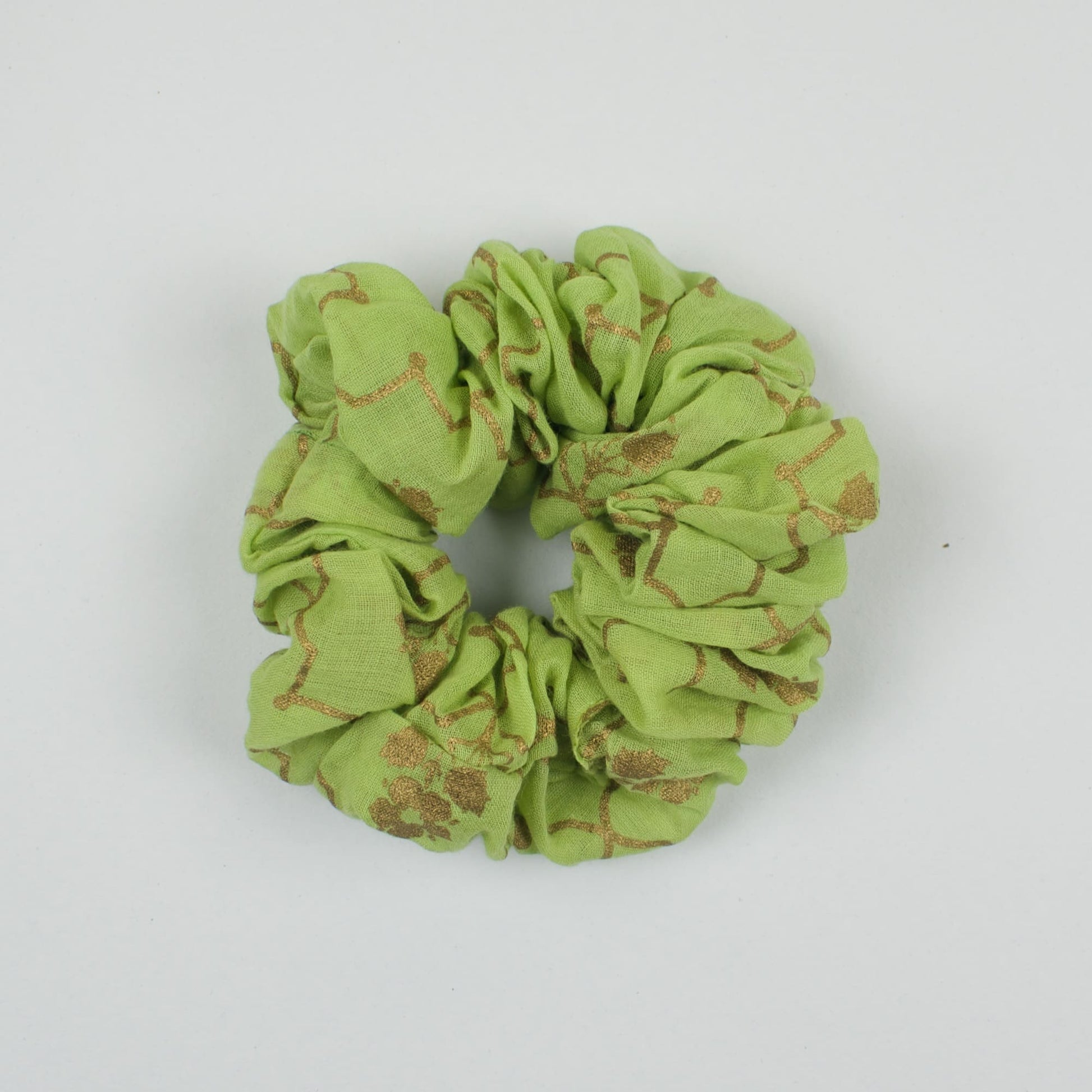 Green Crinkle Texture scrunchie product view