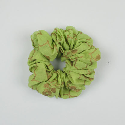 Green Crinkle Texture scrunchie product view