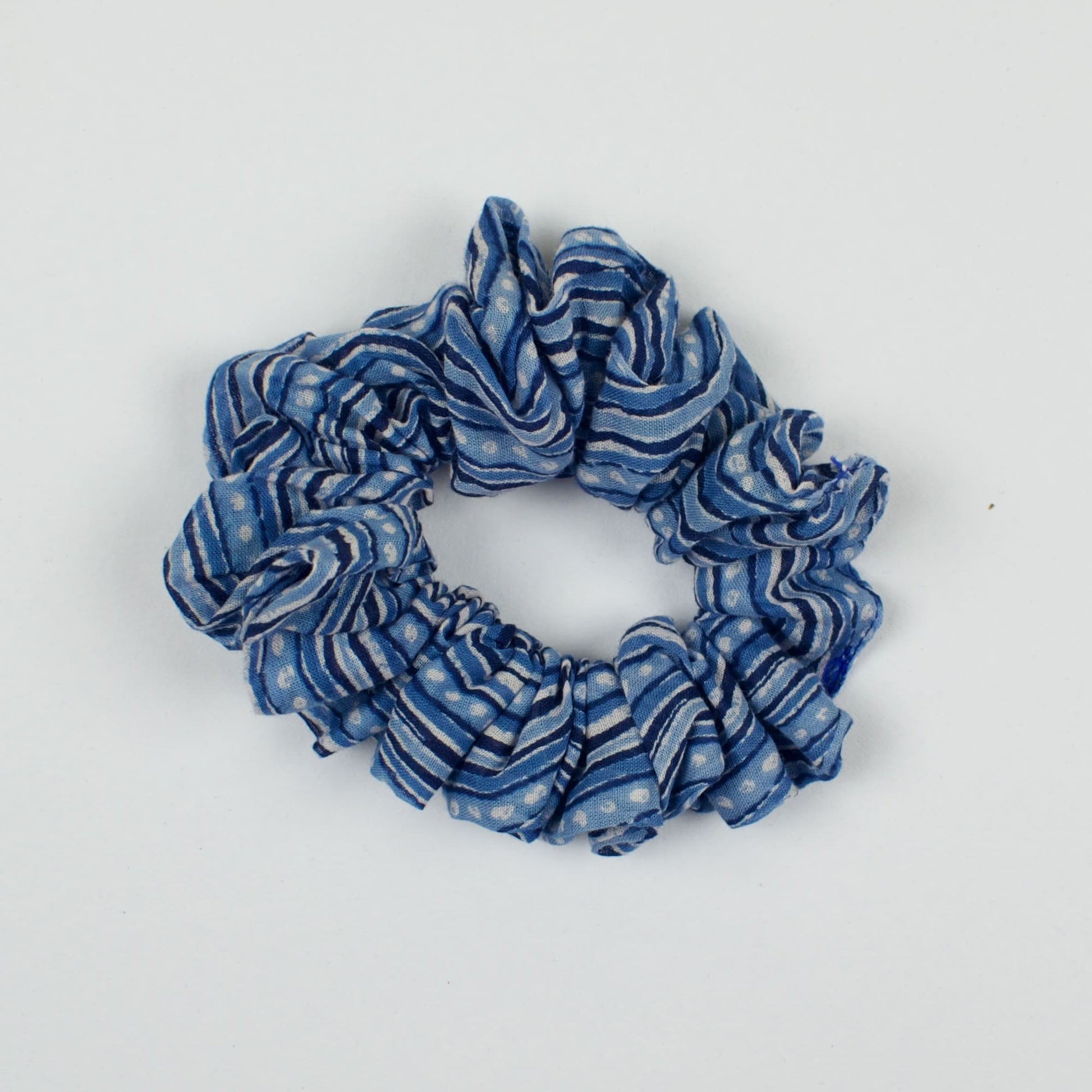 Blue Striped scrunchie product view