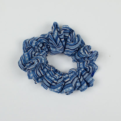Blue Striped scrunchie product view