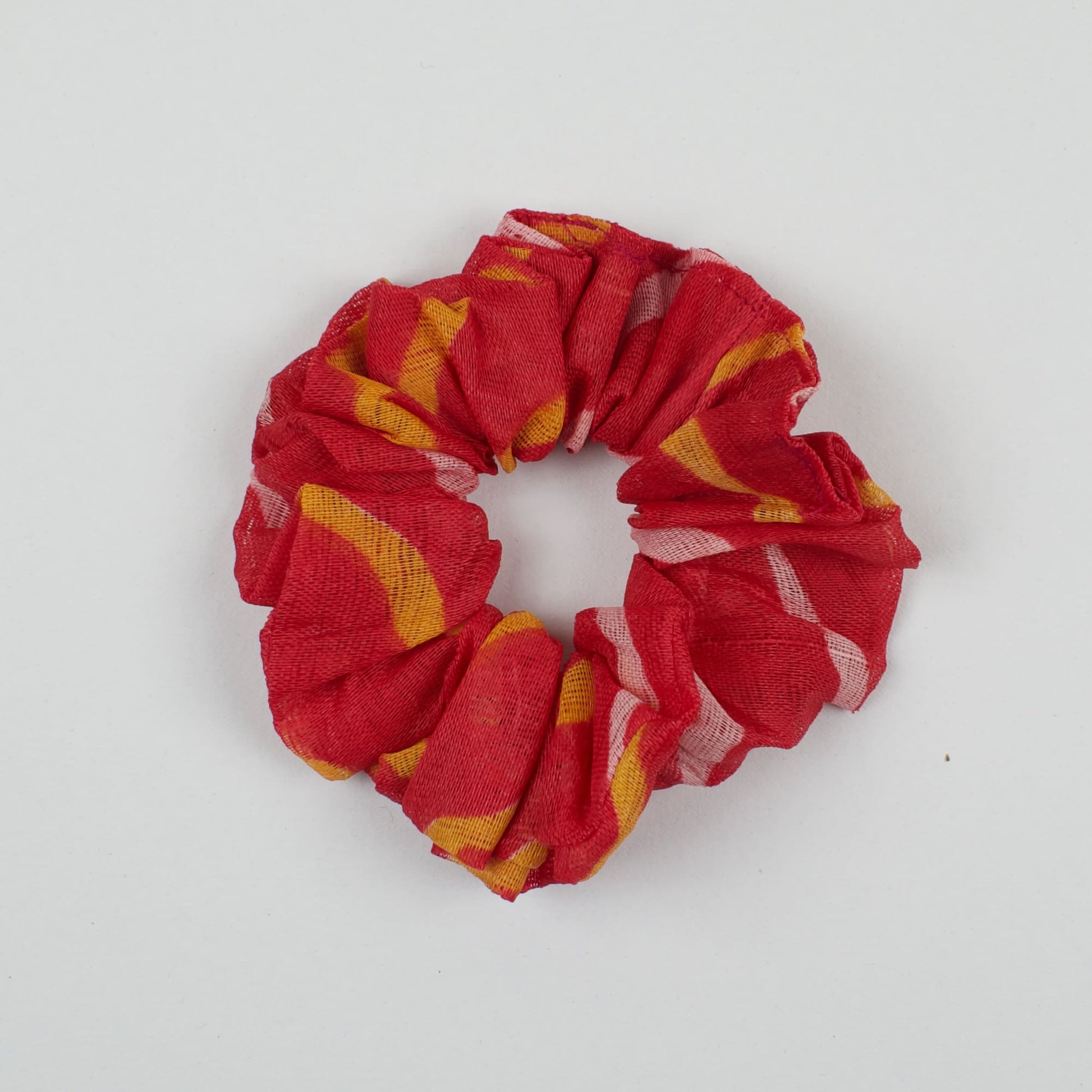 Red Ethnic Print scrunchie product view