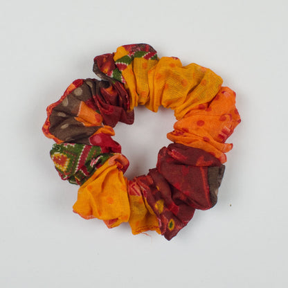 Orange Patchwork Print scrunchie product view