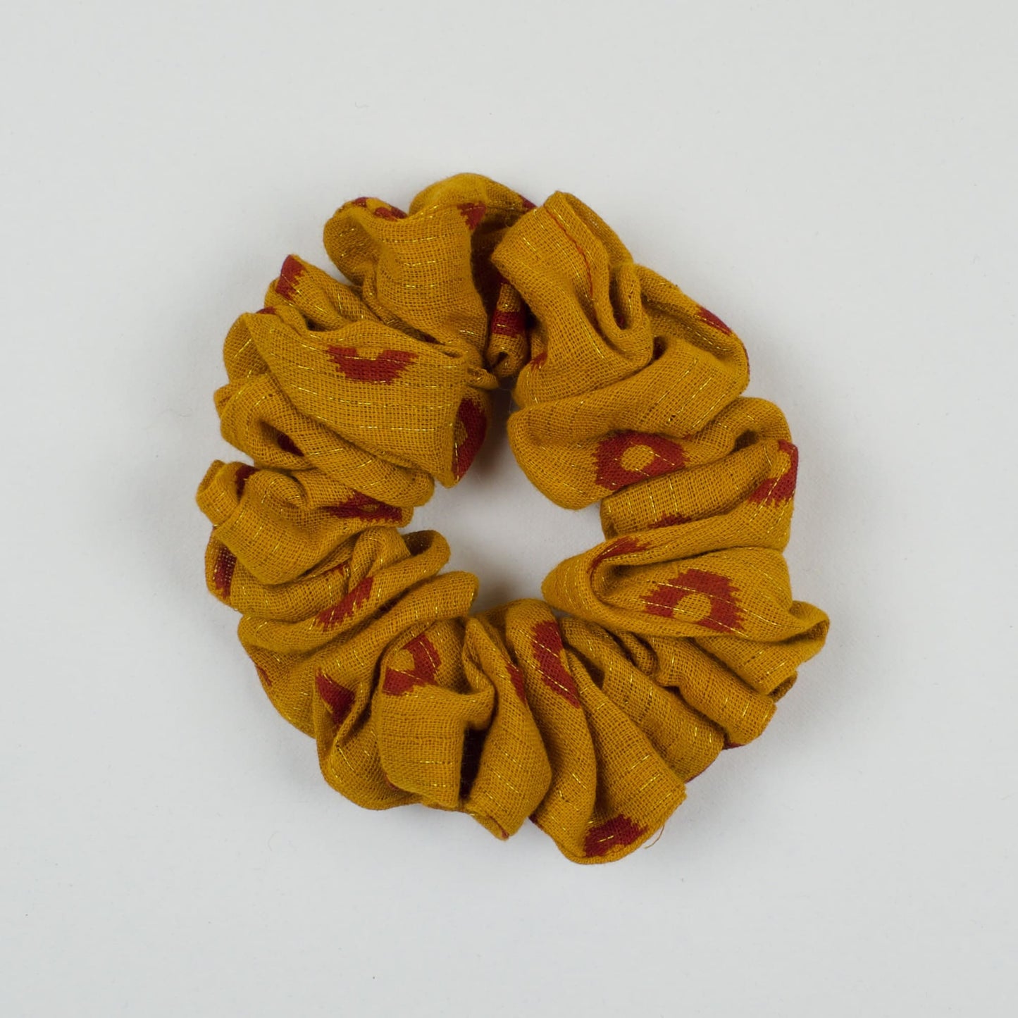 Yellow Ethnic Print scrunchie product view