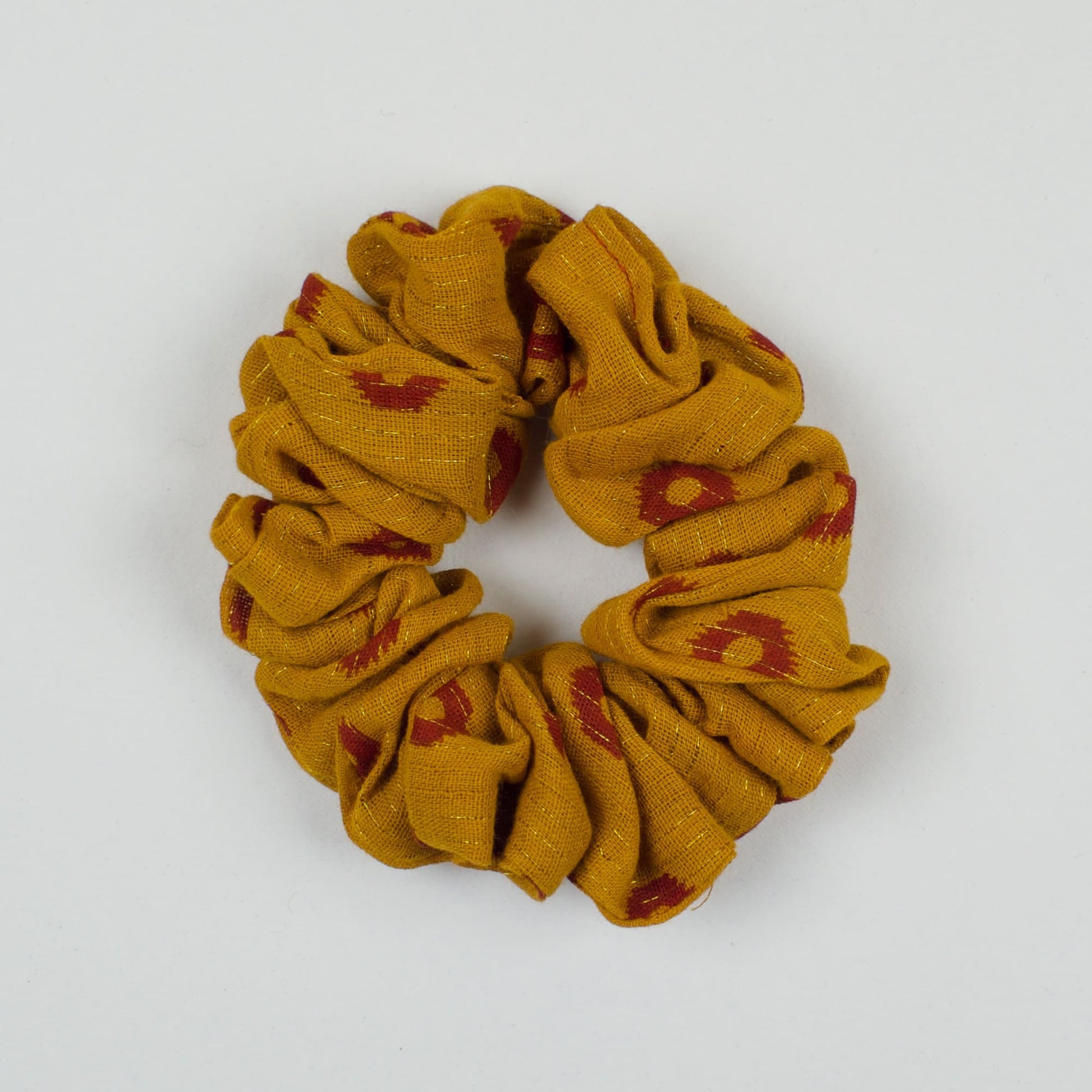 Yellow Ethnic Print scrunchie product view