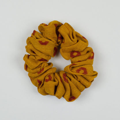 Yellow Ethnic Print scrunchie product view