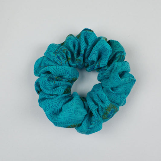 Blue Textured scrunchie product view